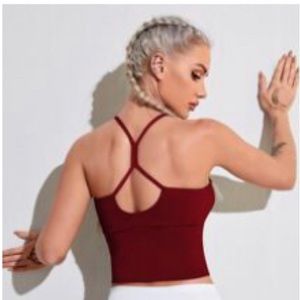 Red Athletic Crop Top / Sports Bra